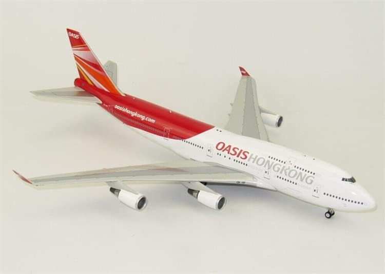 JFOX за Boeing 747-481 Oasis Hong Kong Airlines GE Engine верзија со Stand Limited Edition 1/200 Diecast Aircraft претходно изграден модел