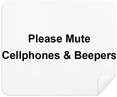 Неми Мобилни Телефони &засилувач; Beepers Симбол Чистење Крпа Екран Почиста 2 парчиња Велур Ткаенина