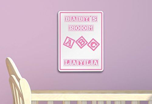 Лејла-Идеи За Собата На Моето Бебе-Расадник За Девојчиња Прилагодлив Декоративен 12 Од 9 Алуминиумски Знак