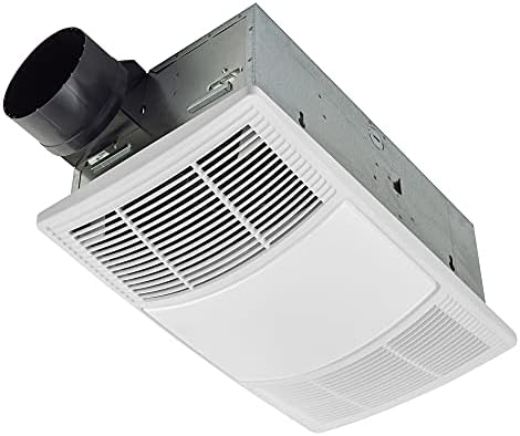 Бруан-Нутон не-осветлен вентилатор за издувни гасови и грејач на бања, 80 CFM, 1,5 Sones, White & BHFLED80 PowerHeat Falous Fan,