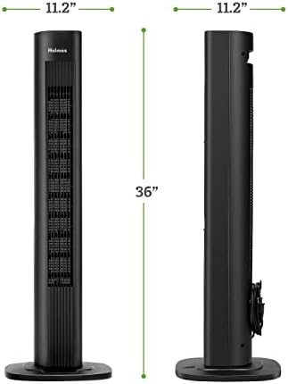 Holmes 36 Паметен Wi-Fi поврзан вентилатор на кулата, вентилатор на Alexa, гласовна контрола, осцилација, дигитален контролен панел, далечински