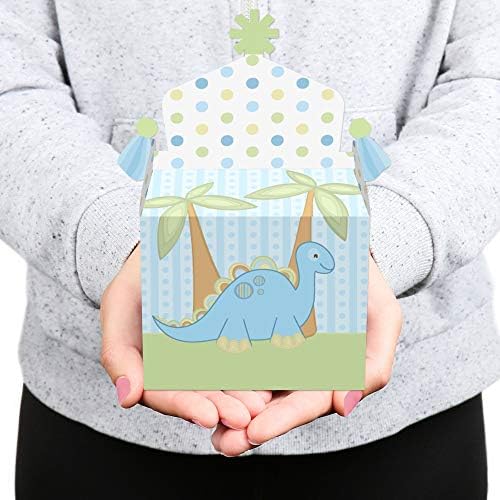 Голема точка на среќа бебе момче диносаурус - третирајте ги забавите на кутијата - бебешки туш или роденденска забава Гуди Гејбл