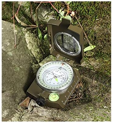 Lmmddp метал, стаклен компас за опстанок на компас пешачење за надворешно кампување опрема геолошки компас компактен