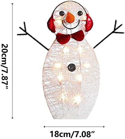Гуоларизи 2022 Божиќно осветлување Снежен човек на отворено во дворот Декорација 20 светла претходно осветлена снежна дома со батерија осветлување
