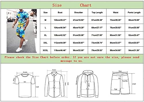 2023 Нови летни кратки печатени сетови Панталони шорцеви 2 парчиња кошули на плажа ракави и мажи за мажи костуми и поставуваат