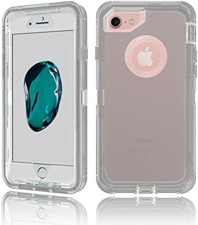 iPhone 6 6s/iPhone 7/iPhone 8 4.7 Case, Hyygedeal Defender Transparent Crystal PC+TPU ShockProof Заштита за Apple iPhone 6 6S/iPhone 7/iPhone