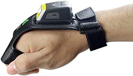PosUnitech ракавица со скенер за баркод 1D читач NFC поддршка мини безжичен читач на баркодови Zebra SE965 компатибилен со Mac OS, Windows,