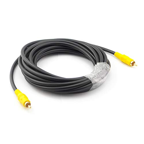 Коаксијален кабел Ollgen Digital Audio, RCA машки до машки единечен приклучок, видео/аудио продолжение Коаксијален кабел за субвуфер заден приказ