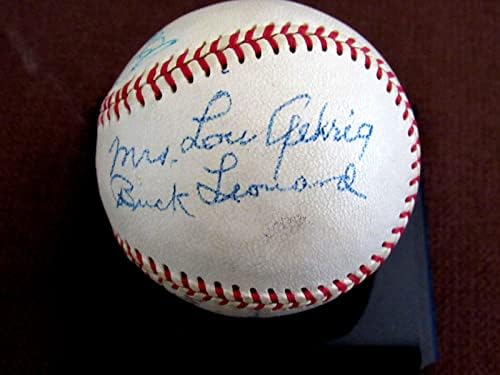 Г -ѓа Лу Гериг Бил Тери Леонард Кер Фелер потпиша автоматски дофат Бејзбол JSA LOA - Автограм Бејзбол