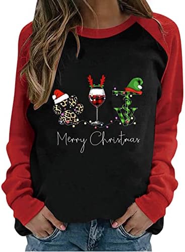 Женски Божиќни кошули мода 2023 Нова Година џемпер само девојче кое сака џемпер за вино и Божиќно вино