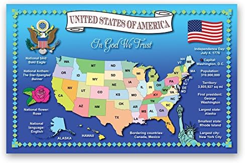 Порака за разгледници на мапи во Соединетите Држави од 20 идентични разгледници. Пакет за квалитетни картички што ја прикажуваат