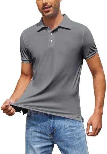 Машка машка маица со кратки ракави со кратки ракави, обична кошула од јака за маици за мажи