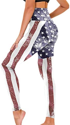 Денот на независноста женски хеланки со високи половини со долги панталони џогер спорт случајна пантолона за џемпери