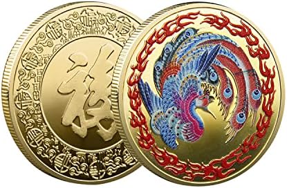 Колекционерска Монета За Алатка За Гребење Билети Кинески Црвен Феникс Среќа Монета