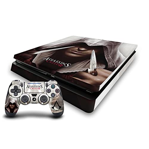 Раководител Случај Дизајни Официјално Лиценциран Атентаторот Кредо Ezio II Графика Мат Винил Налепница Игри Кожата Налепници Покритие Компатибилен со Sony PlayStation 4 PS4 Т