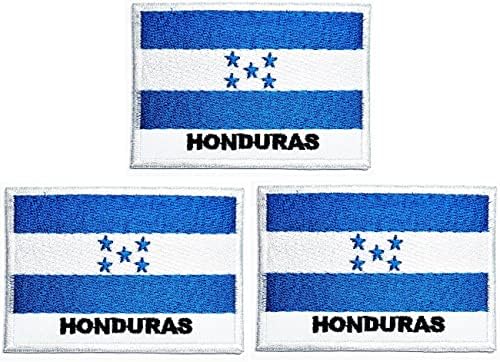 Кленплус 3 парчиња. 1. 7Х2, 6 ИНЧИ. Национално Знаме На Хондурас Закрпи Знаме Земја Воена Тактичка Везена Апликација Железо На Лепенка