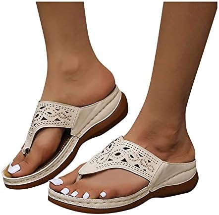 Ортопедски сандали за женски лак за поддршка на лакови на летни сандали против платформата против лизгање чевли за дишење флип-апостолки