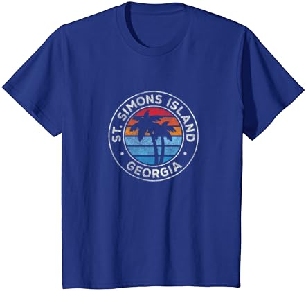 Остров Свети Симонс Georgiaорџија ГА гроздобер графички ретро маица од 70-тите години