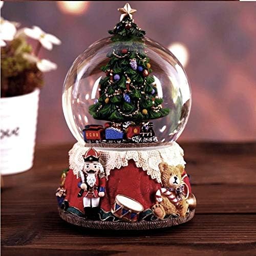 Музичка кутија со смола од uxzdx cujux креативни и практични украси Божиќна музичка кутија елката музичка кутија