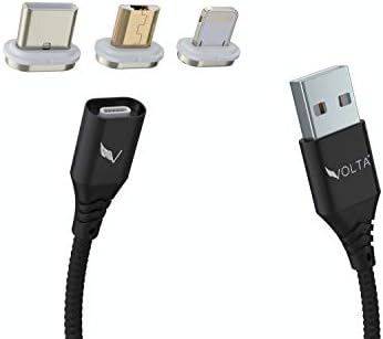 Сет на кабел за полнење на Volta 2.0 USB - 3А, брзо полнење, QC 3.0, USB 2.0 трансфер на податоци - 1x USB -C, 1x микро -USB & 1x тип А