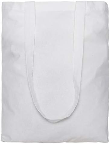 Гринмил бело платно торбички торби Масовно 6 пакет - 15x16,5 инчи - 6 мл - големо обично платно тотено економично празно намирници