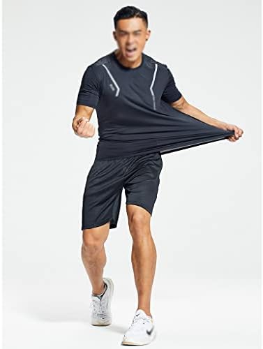 WPYYI мажи спортска облека Компресија Спорт костуми Брзо суво трчање комплети облеки Спортски џогери за обука за фитнес фитнес патеки