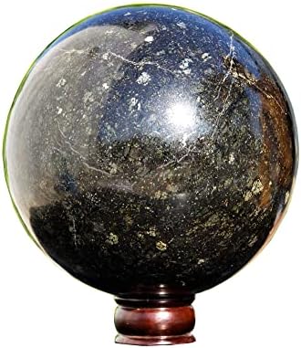Врвен Природен Полиран Црн Копернит Кристално Камен Сфера Чакри Исцелување Големи Сурови Топчести Минерали Примерок Заздравување