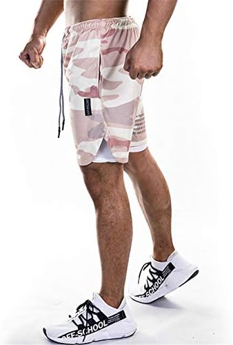 Мажите за лежерни спортски шорцеви за мажи Андонгивел Брзо суво со џебови за тренинг за обука кратки панталони