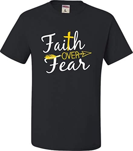Излезете сите возрасни вера над стравот Cross & Arrow Christian Исус маица
