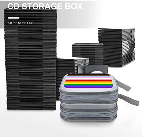 ЛГБТ виножито трансродова гордост знаме ЦД случај мода пластичен држач за складирање на држачи за складирање торба за автомобил за автомобил