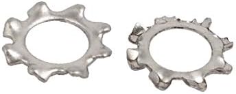 X-Gree 4mm Внатрешен диа не'рѓосувачки челик надворешен заб за заклучување на забите, сребрен тон 100 парчиња (4 мм де диметро интерно, acero