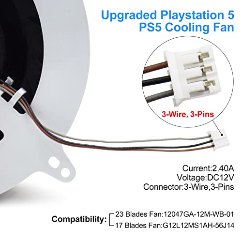 Внатрешен Ладилник PS5 Вентилатор ЗА Ладење НА ПРОЦЕСОРОТ, Замена На Вентилаторот за Sony Playstation 5 PS5 23 Сечила