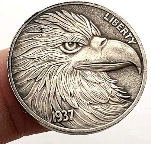 1937 Американски Скитници Монета Птица Глава Месинг Стариот Сребрен Комеморативна Монета Колекционерска Монета 20мм Бакар Сребрена Монета