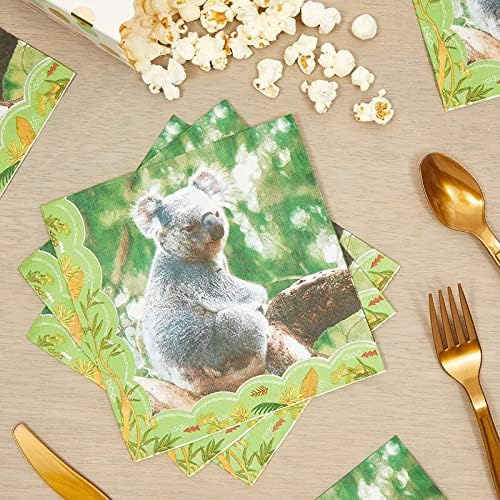 Салфетки за хартија од коала за детски сафари за роденденски сафари