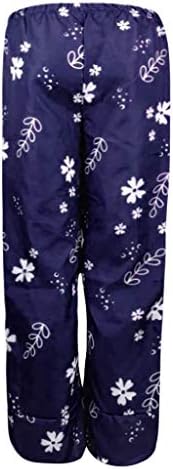 Pantsоото Постелни панталони за жени, женски постелнини капри панталони со висока половината обична плажа лабава удобна исечени панталони
