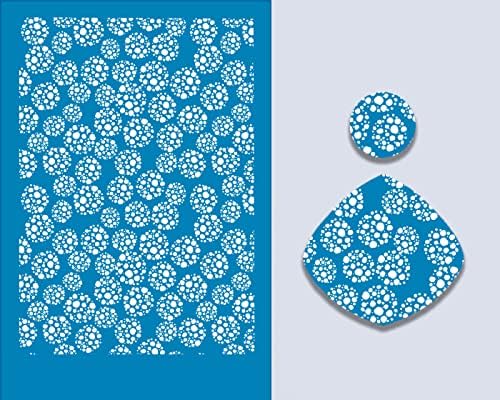 Симпатични кругови матрица за свилен екран за полимерна глина- печатење на свилен екран за обетки од полимерна глина- алатка за полимер глинен