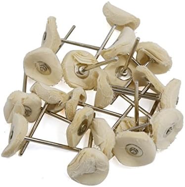 Аексит 20 парчиња абразивни тркала и дискови околу Шанк 25мм x 3мм памук мешавина од подлога за накит за полирање на тркалото