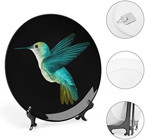 Hummingbird Коска Кина Декоративна чинија Керамички плочи занает со приказ за украси за внатрешни работи