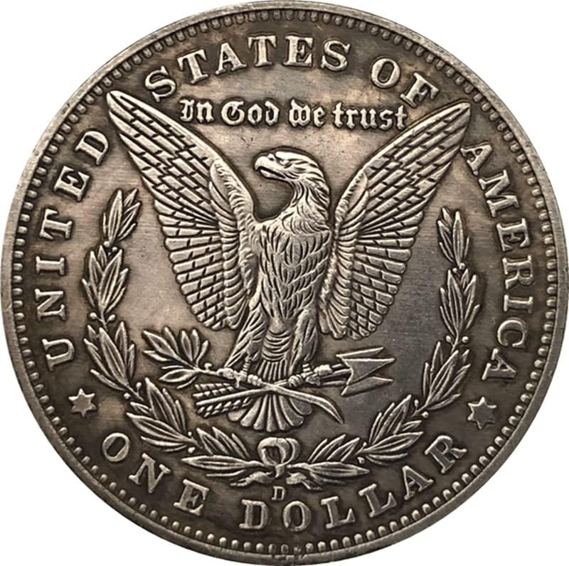 38мм Антички сребрен долар монета САД Морган Трамп монета 1921d Занает 144