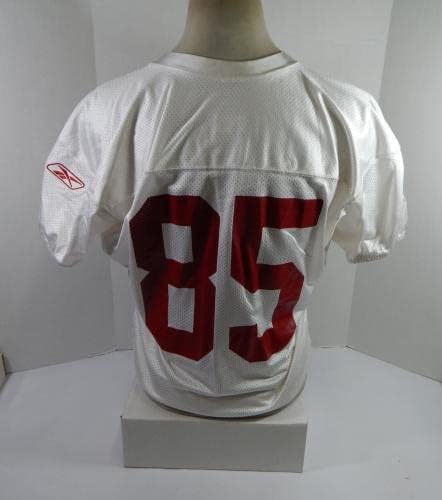 2009 Сан Франциско 49ерс Вернон Дејвис 85 игра користена бела практика Jerseyерси l 97 - Непотпишана игра во НФЛ користена дресови
