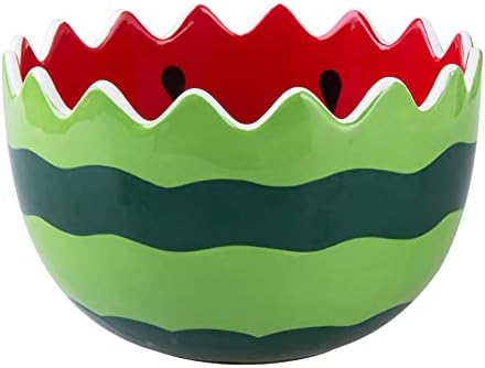 123arts керамичка лубеница рачно насликана сад салата сад со сад за садови со сад за десерт овошен сад