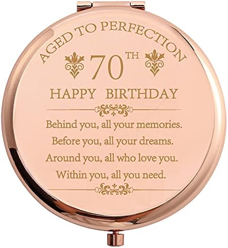 КОФОЗА 1953 70 Роденденски Подароци За Жена Од Нерѓосувачки Челик Розово Злато Компактен Џеб Патување Шминка Огледало 70 Години Инспирација Подарок