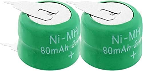 Батерии за замена на батерии на батерии на батерии Morbex 2.4V 80H 80MAH NI-MH