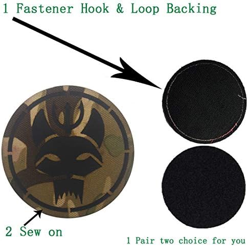 5 парчиња заптивки за заптивки Триенд мачки глава инфрацрвена рефлексивна IR воена лепенка - Тактички воен морал извезена ткаенина закрпи лого