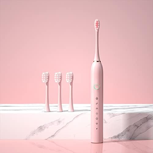Електрична четка за заби на EGNMCR за возрасни со 4 глави на четки, 6 режими за чистење, паметен тајмер, IPX7 водоотпорен нежен и ефикасен чисти заби, четка за заби за полне