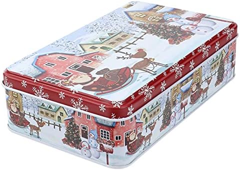 Абаодам Божиќ Стил Калај Кутија Квадратни Втиснување Кутија Подарок Кутија Пакет Кутија