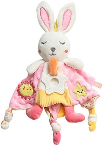 Baby Baby Taggies Clainte - Безбедносно ќебе за момчиња девојчиња Bunny Loveys за новороденче минки точка удобност пешкир со ознаки залепено