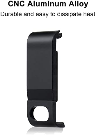 Гепили Алуминиум замена странична врата за GoPro Hero 11/10/9 Црна, отстранлива USB-поминување преку капакот на батеријата на вратата Тип-C