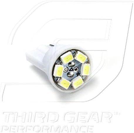 TGP T10 White 6 LED SMD Регистарска Табличка Клин Светилки Пар 2004-2012 Компатибилен Со Mitsubishi Endeavor