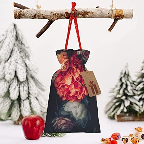 Жици За Влечење Божиќни Торби За Подароци Гроздобер-Сликарство-Градина-Цветни Подароци Торби За Завиткување Божиќни Вреќи За Пакување